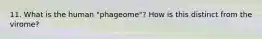 11. What is the human "phageome"? How is this distinct from the virome?