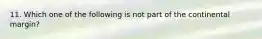 11. Which one of the following is not part of the continental margin?