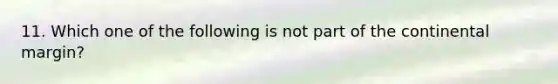 11. Which one of the following is not part of the continental margin?
