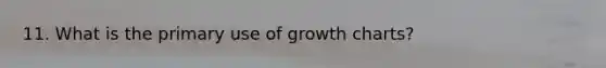 11. What is the primary use of growth charts?