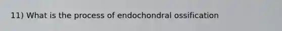 11) What is the process of endochondral ossification