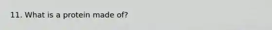 11. What is a protein made of?