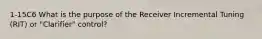 1-15C6 What is the purpose of the Receiver Incremental Tuning (RIT) or "Clarifier" control?