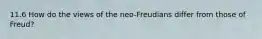 11.6 How do the views of the neo-Freudians differ from those of Freud?