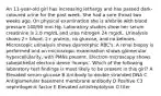 An 11-year-old girl has increasing lethargy and has passed dark-coloured urine for the past week. She had a sore throat two weeks ago. On physical examination she is afebrile with blood pressure 140/90 mm Hg. Laboratory studies show her serum creatinine is 2.8 mg/dL and urea nitrogen 24 mg/dL. Urinalysis shows 2+ blood, 2+ protein, no glucose, and no ketones. Microscopic urinalysis shows dysmorphic RBC's. A renal biopsy is performed and on microscopic examination shows glomerular hypercellularity, with PMNs present. Electron microscopy shows subepithelial electron dense 'humps'. Which of the following laboratory test findings is most likely to be present in this girl? A Elevated serum glucose B Antibody to double stranded DNA C Antiglomerular basement membrane antibody D Positive C3 nephritogenic factor E Elevated antistreptolysin O titer