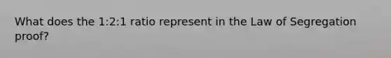 What does the 1:2:1 ratio represent in the Law of Segregation proof?