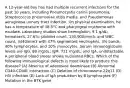 A 12-year-old boy has had multiple recurrent infections for the past 10 years, including Pneumocystis carinii pneumonia, Streptococcus pneumoniae otitis media, and Pseudomonas aeruginosa urinary tract infection. On physical examination, he has a temperature of 38.5°C and pharyngeal erythema with exudate. Laboratory studies show hemoglobin, 9.1 g/dL; hematocrit, 27.6%; platelet count, 130,900/mm3; and WBC count, 3440/mm3 with 47% segmented neutrophils, 3% bands, 40% lymphocytes, and 10% monocytes. Serum immunoglobulin levels are IgG, 88 mg/dL; IgM, 721 mg/dL; and IgA, undetectable. A peripheral blood smear shows nucleated RBCs. Which of the following immunological defects is most likely to produce this disease? (A) Absence of adenosine deaminase (B) Abnormal CD40-CD40L interaction (C) Deletion of chromosome 22q11 (D) HIV infection (E) Lack of IgA production by B lymphocytes (F) Mutation in the BTK gene