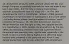 13- abolishment of slavery 1865--johnson vetoed the bill, and though Congress successfully overrode his veto and made it into law in April 1866—the first time in history that Congress overrode a presidential veto of a major bill— 14- The 14th Amendment to the U.S. Constitution, ratified in 1868, granted citizenship to all persons born or naturalized in the United States—including former slaves—and guaranteed all citizens "equal protection of the laws." 15- The 15th Amendment, granting African-American men the right to vote, was adopted into the U.S. Constitution in 1870. Despite the amendment, by the late 1870s discriminatory practices were used to prevent African Americans from exercising their right to vote, especially in the South. It wasn't until the Voting Rights Act of 1965 that legal barriers were outlawed at the state and local levels if they denied blacks their right to vote under the 15th Amendment.