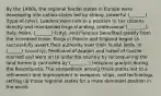 By the 1400s, the regional feudal states in Europe were developing into nation-states led by strong, powerful (_______) (type of ruler). Leaders were now in a position to tax citizens directly and maintained large standing, professional (________). Italy, Milan, (_______) (city), and Florence benefited greatly from the increased trade. Kings in France and England began to successfully assert their authority over their feudal lords. In (______) (country), Ferdinand of Aragon and Isabel of Castile married and went on to unite the country by reconquering the land formerly controlled by (________) (religious groups) during the Reconquista. The competition among these states led to a refinement and improvement in weapons, ships, and technology, setting up these regional states for a more dominant position in the world.