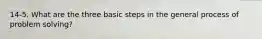 14-5. What are the three basic steps in the general process of problem solving?