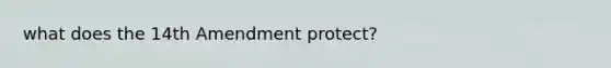 what does the 14th Amendment protect?