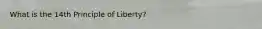 What is the 14th Principle of Liberty?