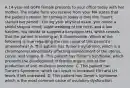 A 14-year-old G0P0 female presents to your office today with her mother. The intake form you receive from your MA states that the patient's reason for coming in today is that she "hasn't started her period". During your physical exam, you notice a shield shaped chest, slight webbing of the neck, and a low hairline. You decide to suggest a karyotype test, which reveals that the patient is missing an X chromosome. Which of the following is true regarding the root cause of this patient's amenorrhea? A. This patient has Turner's Syndrome, which is a chromosomal abnormality affecting development of the uterus, cervix, and vagina. B. This patient has Turner's Syndrome, which prevents the development of female organs due to the production of anti-mullerian hormone. C. This patient has Turner's Syndrome, which can result in increased FSH and LH levels if left untreated. D. This patient has Turner's Syndrome, which is the most common cause of ovulatory dysfunction.