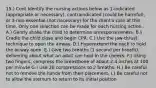 15.) Cont Identify the nursing actions below as 1-indicated (appropriate or necessary), contraindicated (could be harmful), or 3-non-essential (not necessary) for the client's care at this time. Only one selection can be made for each nursing action. A.) Gently shake the child to determine unresponsiveness. B.) Cradle the child close and begin CPR. C.) Use the jaw-thrust technique to open the airway. D.) Hyperextend the neck to hold the airway open. E.) Give two breaths (1 second per breath), delivering about what an adult can hold in the cheeks. F.) Using two fingers, compress the breastbone of about 2.4 inches at 100 per minute G.) Use 30 compressions to 2 breaths. H.) Be careful not to remove the hands from their placement. I.) Be careful not to allow the sternum to return to its initial position