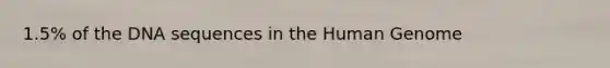 1.5% of the DNA sequences in the Human Genome