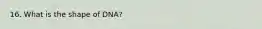 16. What is the shape of DNA?