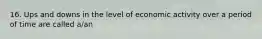 16. Ups and downs in the level of economic activity over a period of time are called a/an