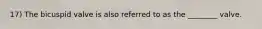 17) The bicuspid valve is also referred to as the ________ valve.