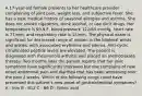 A 17-year-old female presents to her healthcare provider complaining of joint pain, weight loss, and subjective fever. She has a past medical history of seasonal allergies and asthma. She does not smoke cigarettes, drink alcohol, or use illicit drugs. Her temperature is 99.9 F, blood pressure 122/83 mmHg, heart rate is 77/min, and respiratory rate is 12/min. The physical exam is significant for decreased range of motion in the bilateral wrists and ankles, with associated erythema and edema. Anti-cyclic citrullinated peptide levels are elevated. The patient is diagnosed with rheumatoid arthritis and placed on methotrexate therapy. Two months later the patient reports that her joint symptoms have significantly improved but she complains of new onset abdominal pain and diarrhea that has been worsening over the past 2 weeks. Which of the following drugs could have prevented this patient's new onset of gastrointestinal symptoms? A - iron B - B12 C - B6 D - folinic acid