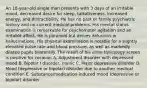 An 18-year-old single man presents with 3 days of an irritable mood, decreased desire for sleep, talkativeness, increased energy, and distractibility. He has no past or family psychiatric history and no current medical problems. His mental status examination is remarkable for psychomotor agitation and an irritable affect. He is paranoid but denies delusions or hallucinations. His physical examination is notable for a slightly elevated pulse rate and blood pressure, as well as markedly dilated pupils bilaterally. The result of his urine toxicology screen is positive for cocaine. A. Adjustment disorder with depressed mood B. Bipolar I disorder, manic C. Major depressive disorder D. Mood (depressive or bipolar) disorder due to another medical condition E. Substance/medication-induced mood (depressive or bipolar) disorder