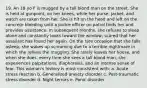 19. An 18 yo F is mugged by a tall blond man on the street. She is held at gunpoint, on her knees, while her purse, jacket, and watch are taken from her. She is hit on the head and left on the concrete bleeding until a police officer on patrol finds her and provides assistance. In subsequent months, she refuses to sleep alone and constantly looks toward the window, scared that her assailant has found her again. On the rare occasion that she falls asleep, she wakes up screaming due to a terrible nightmare in which she relives the mugging. She rarely leaves her house, and when she does, every time she sees a tall blond man, she experiences palpitations, diaphoresis, and an intense sense of fear. This woman's history is most consistent with: a. Acute stress reaction b. Generalized anxiety disorder c. Post-traumatic stress disorder d. Night terrors e. Panic disorder