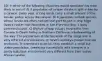 19) In which of the following situations would speciation be most likely to occur? A) A population of juniper shrubs is split in two by a canyon. Every year, strong winds carry a small amount of the shrubs' pollen across the canyon. B) A Japanese mollusk species whose larvae are often carried from port to port in ship bilge (waste) water now flourishes in San Francisco Bay, a busy commercial port. C) Bighorn sheep occupy mountains from Canada to Death Valley in Southern California, interbreeding all the way. The populations at the two ends of the range live in very different environments. D) Seven monkeys escape from an enclosure. To everyone's surprise, they establish a small but viable population, coexisting successfully with humans in a partly suburban environment very different from their native African habitat.