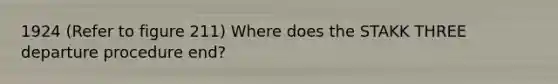 1924 (Refer to figure 211) Where does the STAKK THREE departure procedure end?
