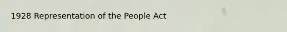 1928 Representation of the People Act