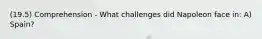 (19.5) Comprehension - What challenges did Napoleon face in: A) Spain?