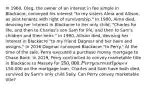 In 1960, Oleg, the owner of an interest in fee simple in Blackacre, conveyed his interest "to my sisters Alma and Allison, as joint tenants with right of survivorship." In 1980, Alma died, devising her interest in Blackacre to her only child, "Charles for life, and then to Charles's son Sam for life, and then to Sam's children and their heirs." In 1990, Allison died, devising her interest in Blackacre "to my friend Dagmar and her heirs and assigns." In 2016 Dagmar conveyed Blackacre "to Perry." At the time of the sale, Perry executed a purchase money mortgage to Chase Bank. In 2019, Perry contracted to convey marketable title in Blackacre to Massey for 250,000. Perry currently owes150,000 on the mortgage loan. Charles and Sam have both died, survived by Sam's only child Sally. Can Perry convey marketable title?