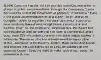 (1964) Congress has the right to prohibit racial discrimination in places of public accommodation through the Commerce Clause because the interstate movement of people is "commerce." Even if the public accommodation is of a purely "local" character, Congress' power to regulate interstate commerce extends to local incidents thereof which might have a substantial and harmful effect on the commerce. When we take the 3-part test for this case as well we see that the hotel is commercial, and it does have 75% of residents coming from other states making it interstate. The owner also has advertisement in many other states.The owner of the heart of Atlanta Motel prohibited blacks and violated the Civil Rights Act of 1964.He stated that the congress doesn't have the right to make such an act under the commerce clause.