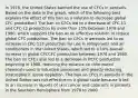 In 1978, the United States banned the use of CFCs in aerosols. Based on the data in the graph, which of the following best explains the effect of this ban as a solution to decrease global CFC production? The ban on CFCs led to a decrease of CFC-11 and CFC-12 production by more than 15% between 1978 and 1980, which supports the ban as an effective solution to reduce global CFC production. The ban on CFCs in aerosols led to an increase in CFC-113 production for use in refrigerants and air conditioners in the United States, which led to a 10% overall increase in global CFCCFC production between 1970 and 1980. The ban on CFCs also led to a decrease in HCFC production beginning in 1980, reducing the reliance on chlorinated chemicals used in industrial processes and greatly reducing stratospheric ozone depletion. The ban on CFCs in aerosols in the United States was not effective on a global scale because it led to an increase in reports of skin cancer and cataracts in patients in the Southern Hemisphere from 1970 to 2000.