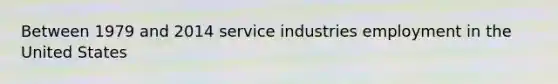 Between 1979 and 2014 service industries employment in the United States