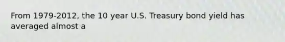 From 1979-2012, the 10 year U.S. Treasury bond yield has averaged almost a