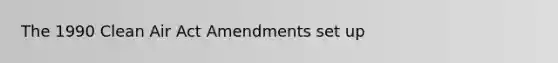 The 1990 Clean Air Act Amendments set up