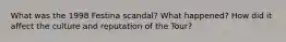 What was the 1998 Festina scandal? What happened? How did it affect the culture and reputation of the Tour?