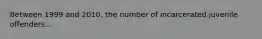 Between 1999 and 2010, the number of incarcerated juvenile offenders...