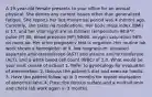 A 19-year-old female presents to your office for an annual physical. She denies any current issues other than generalized fatigue. She reports her last menstrual period was 4 months ago. Currently, she takes no medications. Her body mass index (BMI) is 17, and her vital signs are as follows: temperature 98.9°F, pulse (P) 50, blood pressure (BP) 90/60, oxygen saturation 98% on room air. Her urine pregnancy test is negative. Her routine lab work shows a hemoglobin of 9, low magnesium, elevated aspartate aminotransferase (AST) and alanine aminotransferase (ALT), and a white blood cell count (WBC) of 2.0. What would be your next course of action? 1. Refer to gynecology for evaluation of amenorrhea. 2. Discuss the patient's diet and exercise habits. 3. Have the patient follow up in 3 months for repeat evaluation of abnormal labs. 4. Prescribe ferrous sulfate and a multivitamin and check lab work again in 3 months.