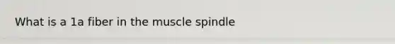 What is a 1a fiber in the muscle spindle