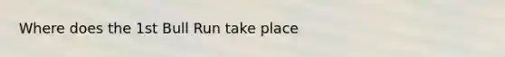Where does the 1st Bull Run take place