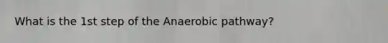 What is the 1st step of the Anaerobic pathway?