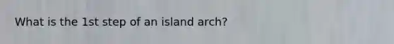 What is the 1st step of an island arch?