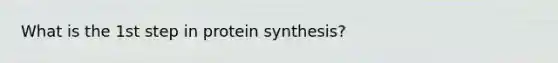 What is the 1st step in protein synthesis?