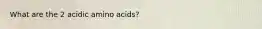 What are the 2 acidic amino acids?