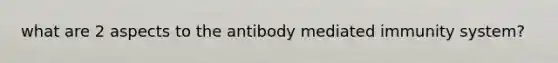 what are 2 aspects to the antibody mediated immunity system?