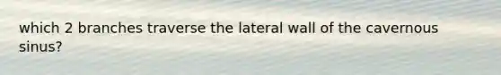 which 2 branches traverse the lateral wall of the cavernous sinus?