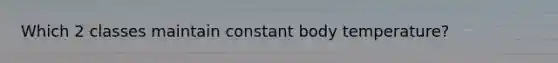 Which 2 classes maintain constant body temperature?