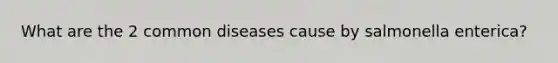 What are the 2 common diseases cause by salmonella enterica?