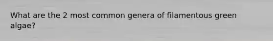 What are the 2 most common genera of filamentous green algae?