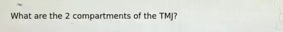 What are the 2 compartments of the TMJ?